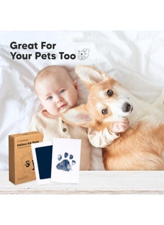 KeaBabies 4-Pack Inkless Hand and Footprint Kit - Ink Pad for Baby Hand and Footprints - Dog Paw Print Kit, Dog Nose Print Kit - Baby Footprint Kit, Clean Touch Baby Foot Printing Kit, Handprint Kit (Navy)  - Image 5