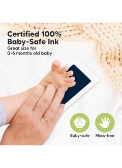 KeaBabies 4-Pack Inkless Hand and Footprint Kit - Ink Pad for Baby Hand and Footprints - Dog Paw Print Kit, Dog Nose Print Kit - Baby Footprint Kit, Clean Touch Baby Foot Printing Kit, Handprint Kit (Navy)  - Image 4