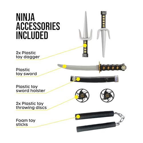 Morph Kids Ninja Costume, Ninja Costumes for Boys, Boys Halloween Costume, Halloween Costumes for Kids, Large - Image 4