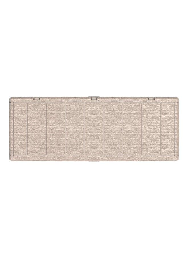 Cosmoplast 270L Plastic Cedargrain Deck Storage Box For Indoors & Outdoors (Warm Taupe)  - Image 2
