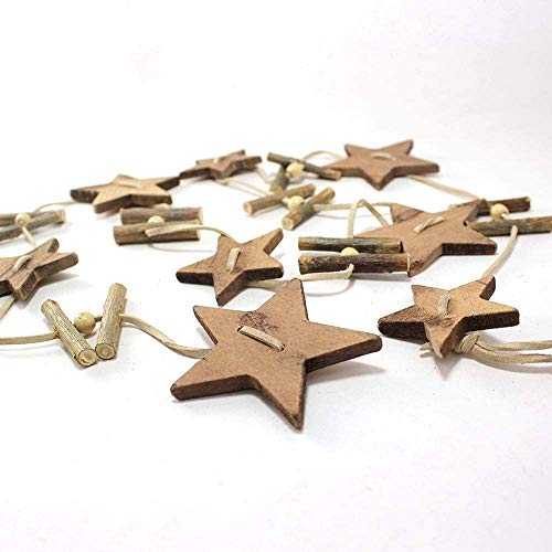 DERAYEE 100 Pcs Unfinished Wooden Stars Ornaments, Assorted Size Cutout Blank Wood Pieces Star for Christmas Wedding Party DIY Crafts - Image 4