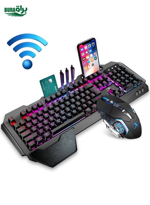 K680 RGB Rechargeable Gaming Wireless Keyboard and Mouse Set(Black)