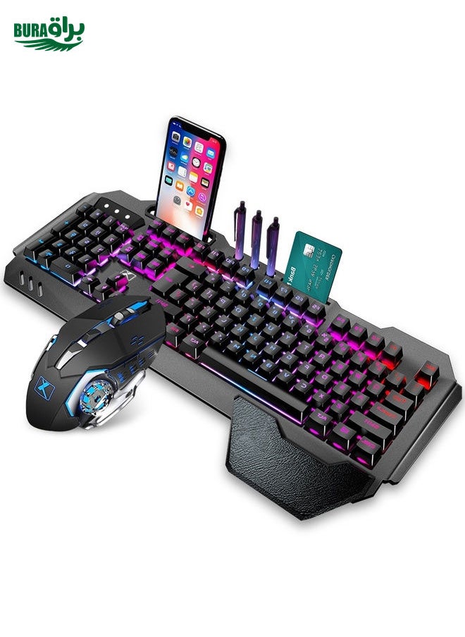 K680 RGB Rechargeable Gaming Wireless Keyboard and Mouse Set(Black)