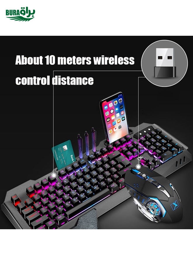 K680 RGB Rechargeable Gaming Wireless Keyboard and Mouse Set(Black)