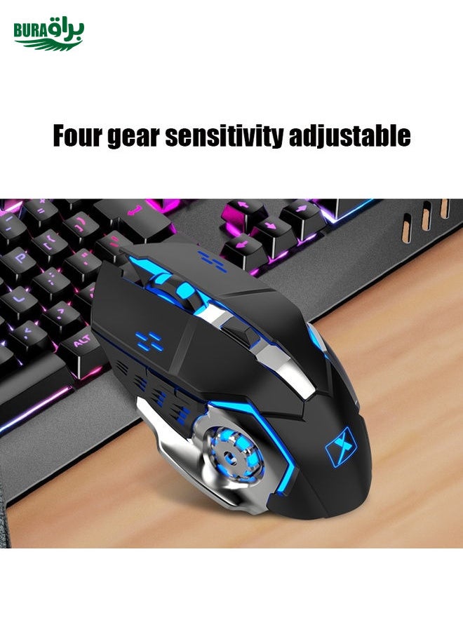 K680 RGB Rechargeable Gaming Wireless Keyboard and Mouse Set(Black)