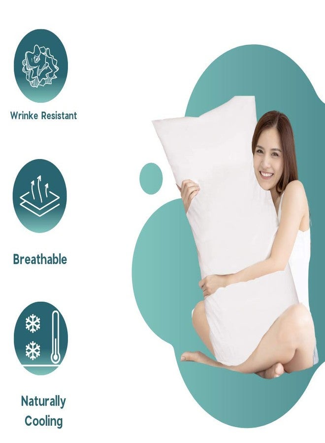 Micropuff Body Size (20 X 55) Pillow Protectors with Zipper - 2 Pack - Soft and Breathable Hypoallergenic Pillow Cover. Pillowcase Protects Against Stains, Spills, and Perspiration. - Image 4