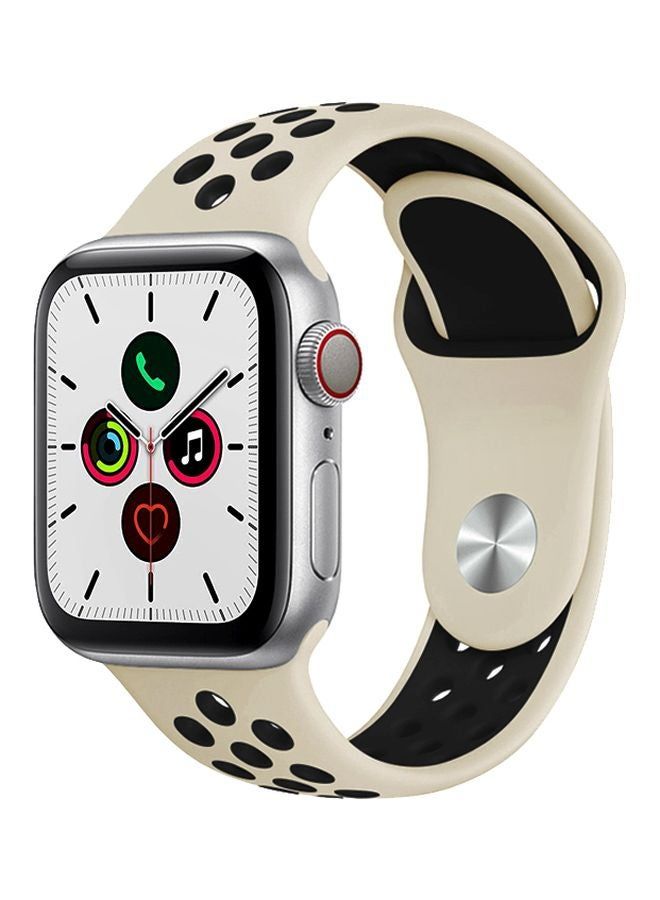 فيسوس شريط بديل لسلسلة Apple Watch 5/4/3/2/1 44/42 مم أبيض/أسود