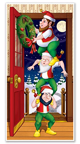 Beistle Christmas Elves Door Cover - Image 1