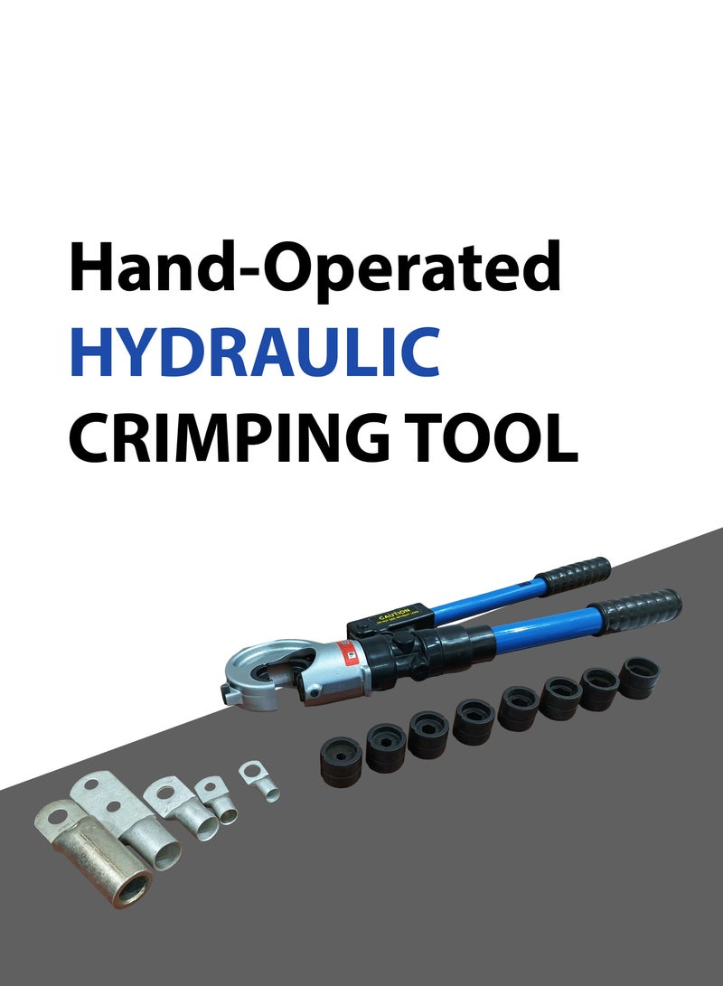 مارتل داة التجعيد الهيدروليكية من MARTEL - - إخراج 12 T (٣٥ - ٣٠٠ مم²)، الموديل MAR-HT-121   | أداة ذاتية التشغيل يدويًا برأس دوار على شكل C وقوالب قابلة للتبديل لعروات الكابلات - Image 4