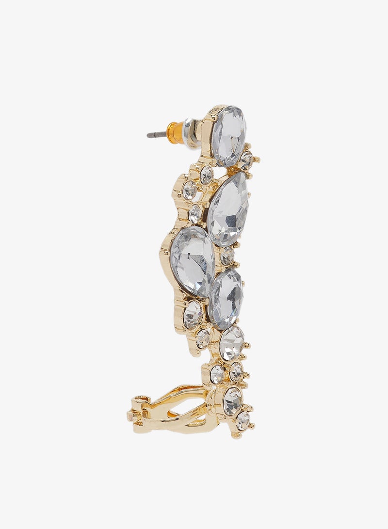 Ella Limited Edition Diamonte Embellished Detail Statement Ear Cuff - Image 1