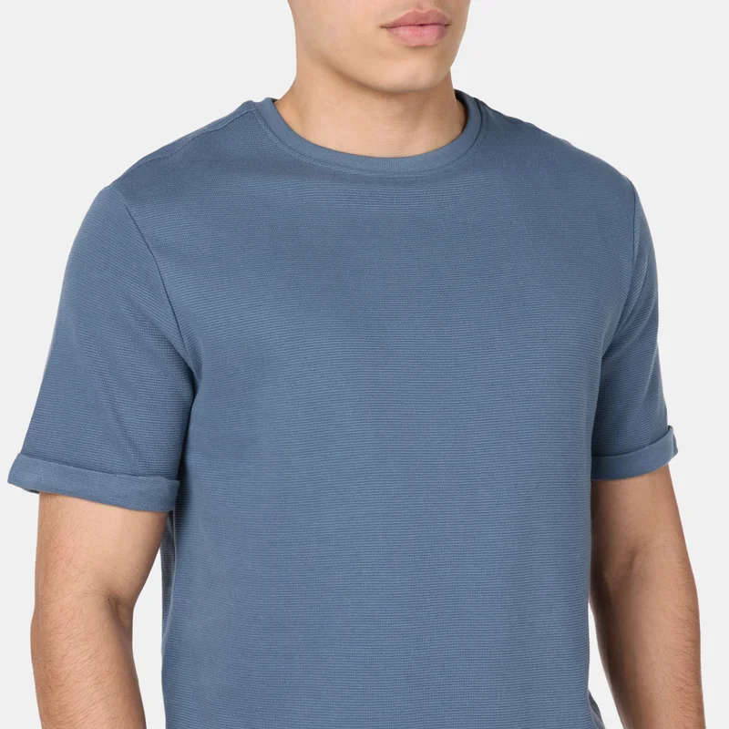 Sun And Sand Sports Blue Men's Ottoman T-Shirt for Men | Best Price UAE
