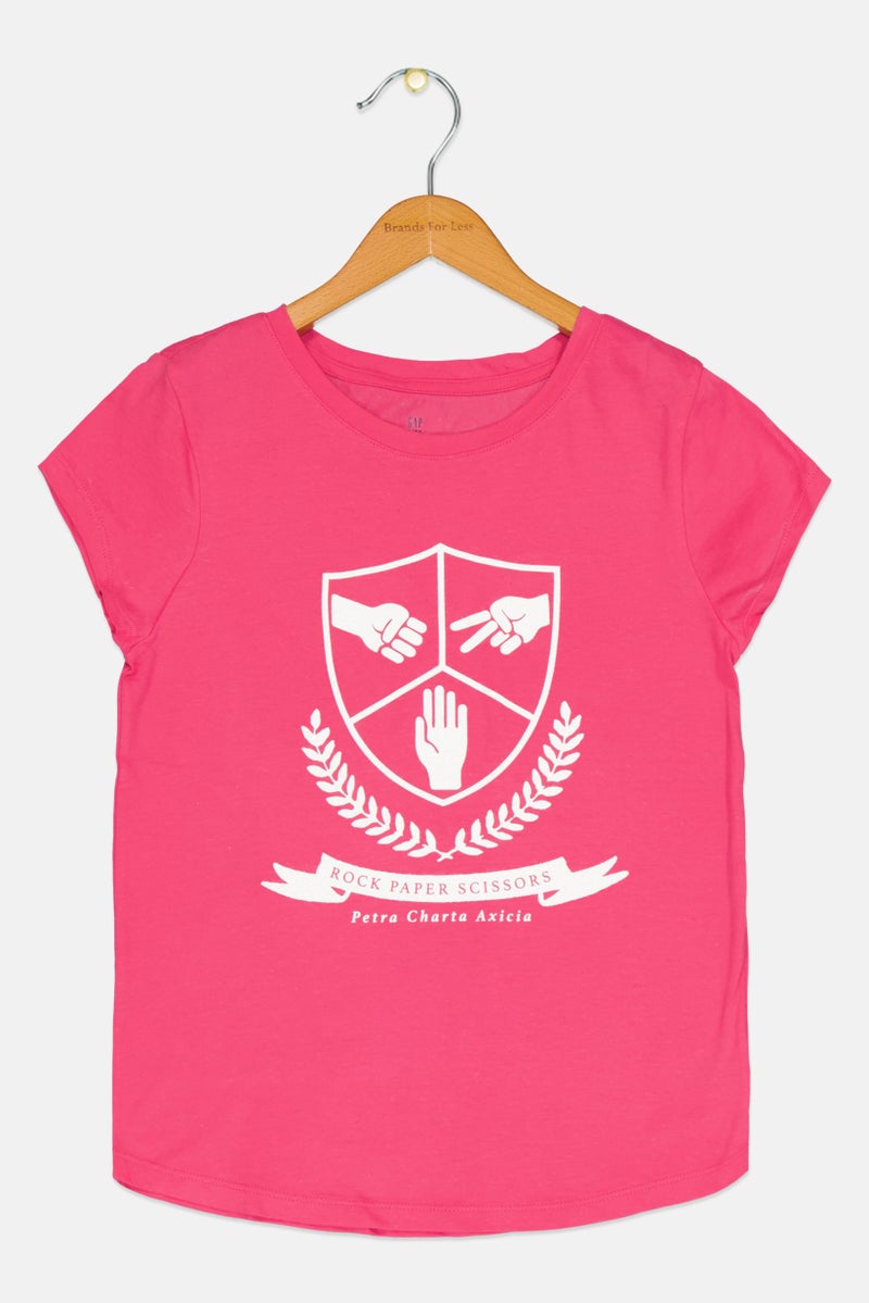 GAP Kids Girl Graphic Print Short Sleeves T-Shirt, Pink - Image 1