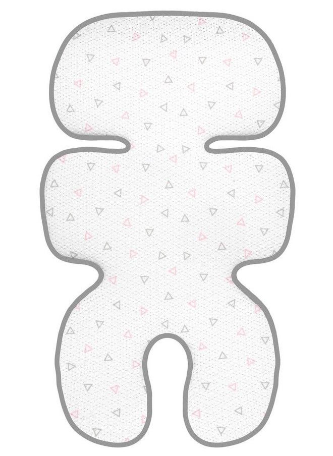 Manito - Clean Basic 3D Mesh Seat Pad/Cushion/Liner For Stroller And Car Seat (Triangle Pink) - Image 1