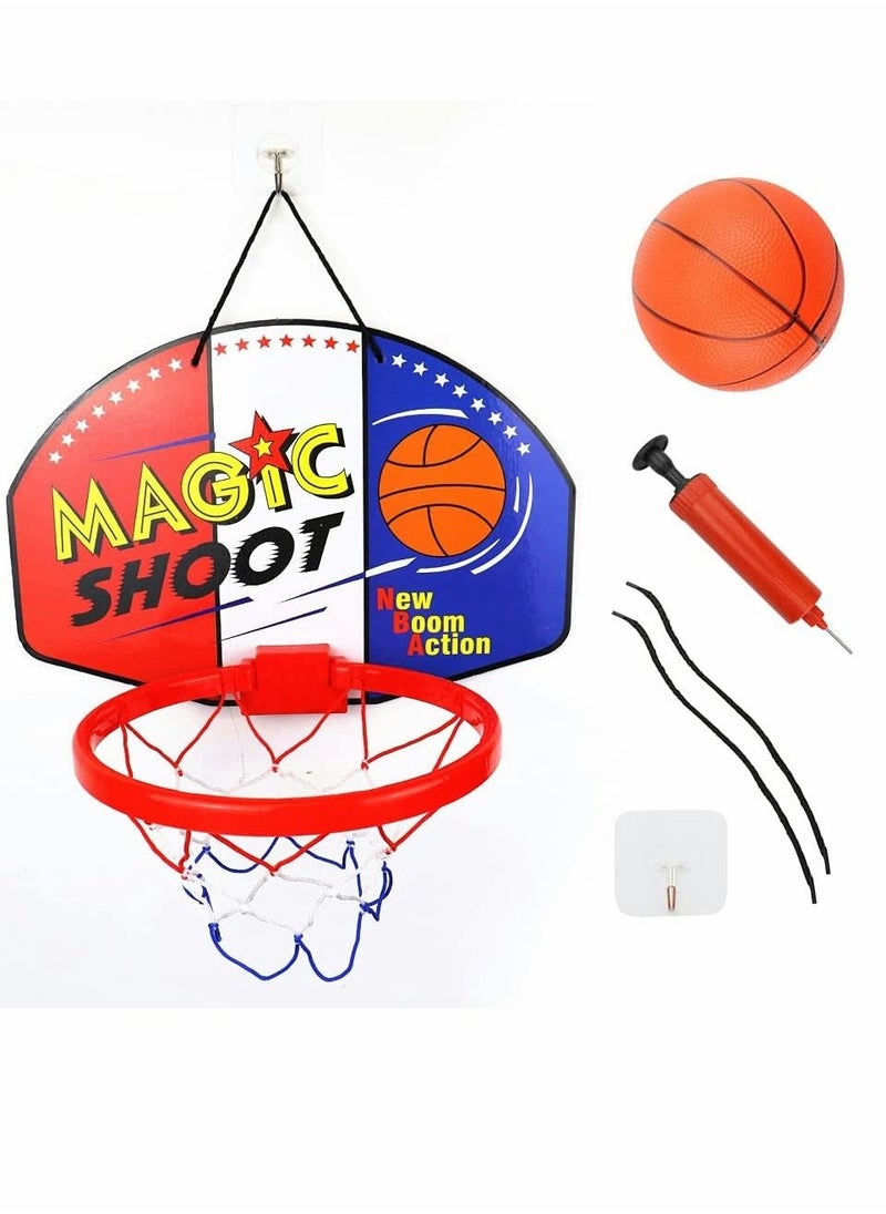 Indoor Mini Basketball Hoop Set Children's Toys Board Parent Child Sports for Door and Wall Mount with Complete Accessories Toy Gifts  - Image 1