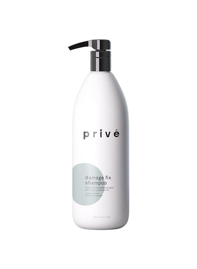 PRIVE Privé Damage Fix Shampoo Repair And Strengthen Damaged Dull Or Over Processed Hair From Within Natural Ingredients Vegan Crueltyfree Colorsafe Shampoo (33.8Oz) - Image 2