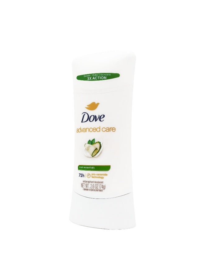 Dove Antiperspirant Deodorant Advanced Care Cool Essentials 72h 74g - Image 1