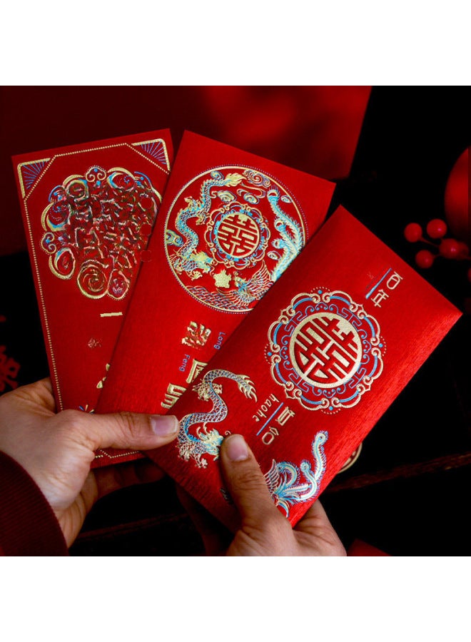 Wedding Red Envelope Wedding Red Envelope Wedding Gift Envelope Chinese Frosted Brushed Thousand Yuan Red Envelope Bag Modified Red Envelope - Image 2
