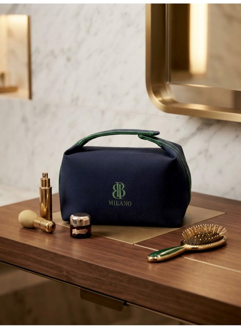 BB MILANO Cosmetic and Toiletry Organizer Bag for Travel and Everyday Use - Blue - Image 2
