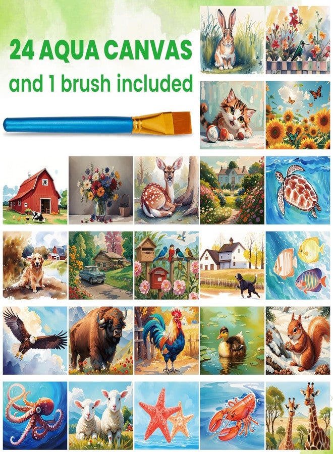 Amviner 24Pcs Dementia Products for Elderly Reusable Water Painting Activity Kits for Seniors Alzheimers Crafts Activities Memory Games Alzheimer's Painting Gifts for Nursing Home Patients - Image 5