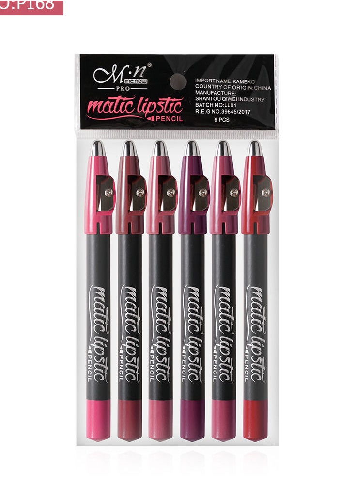 MENOW·PRO Matte Lipstick Pencil 6 Colors 6 Pcs - A  - Image 2