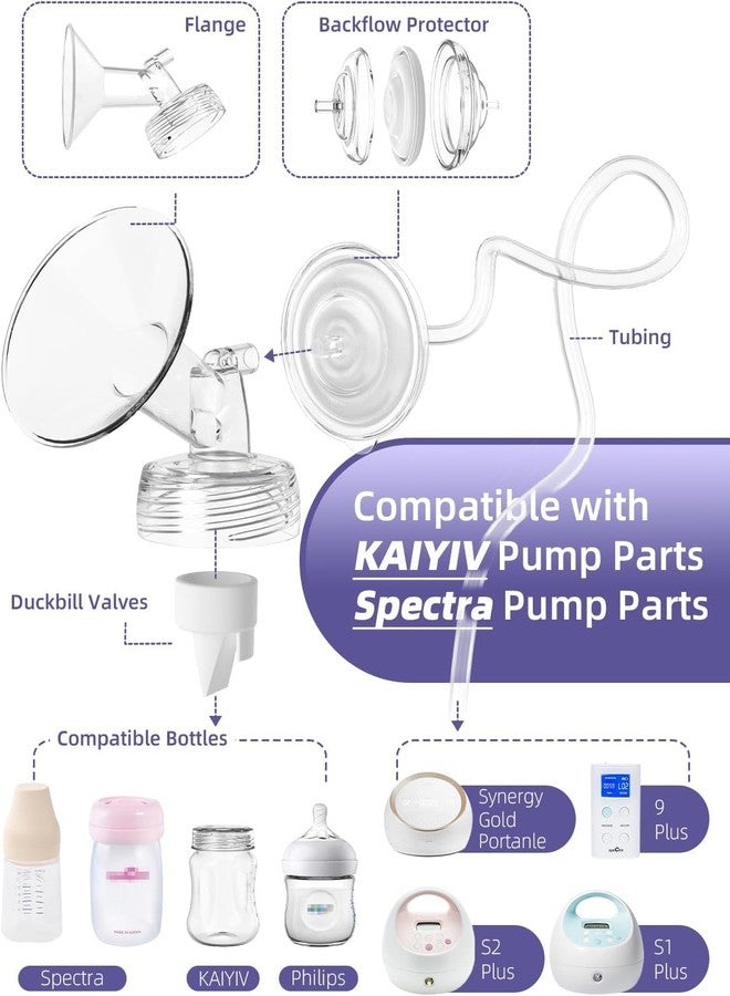 KAIYIV 23mm Flange and Duckbill Valve Compatible with Spectra S1 S2 9 Plus, Include 2-Pack 23MM Flanges and 4-Pack Duckbill Valves, Not Original, Replace Accessories - Image 2