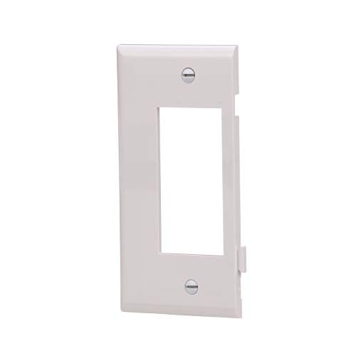 EATON Wiring STE26W Polycarbonate 1-Gang Decorator Sectional Mid Size Wall Plate, White - Image 2