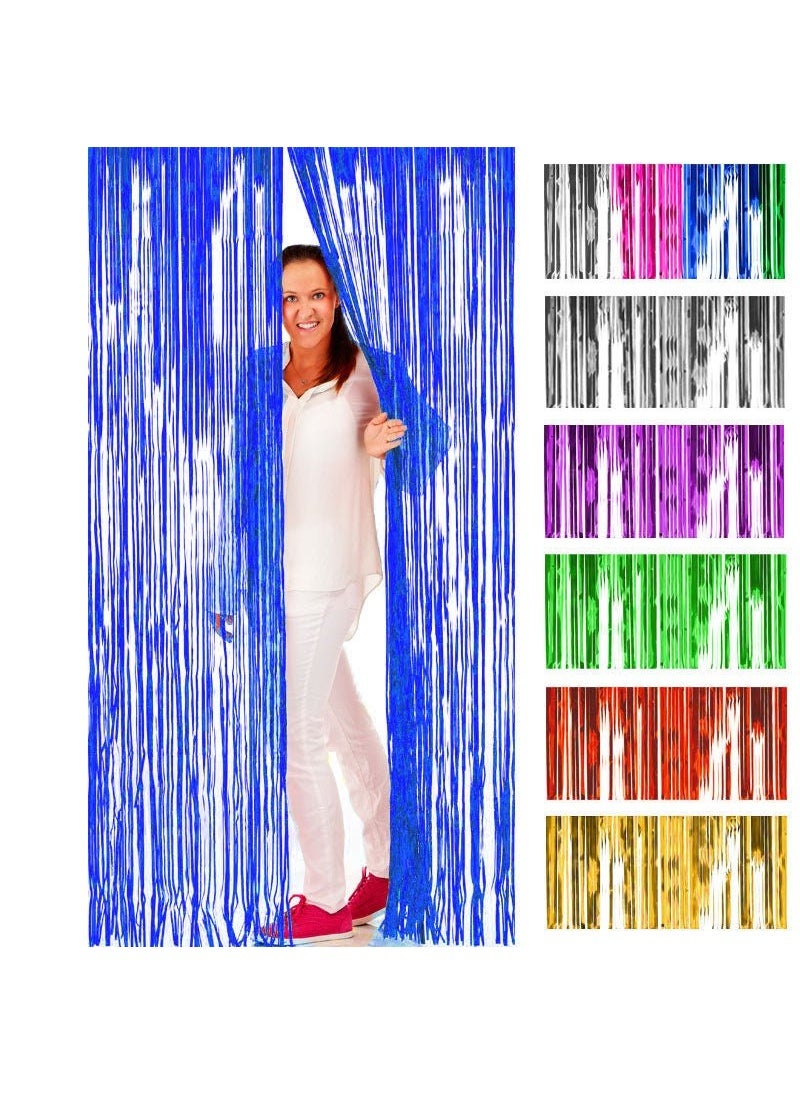 Glitter Curtain Blue Plastic 200x100cm Backdrop
