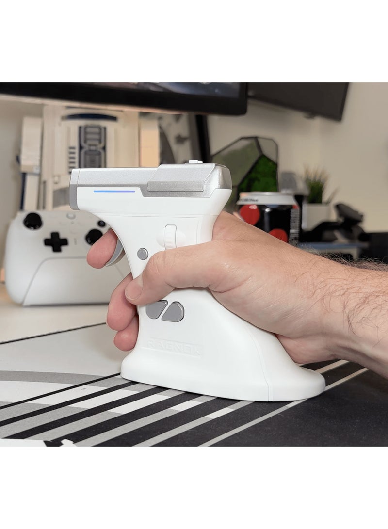 RAGNOK ErgoStrike7 FPS Gaming Mouse – White (Real Recoil, 26,000 DPI, Wireless & Wired, RGB Lighting - Image 4