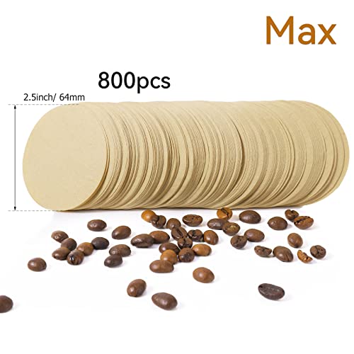 Laicky Replacement Paper Filter Packs Laicky 800 Count Unbleached Coffee Filter Paper Round Coffee Maker Filters Compatible with Aerobie Aeropress Coffee and Espresso Makers Disposable Coffe Tea Filters - Image 3