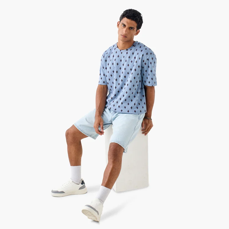 Lee Cooper Lee Cooper Baggy Fit Denim Shorts with Pockets
