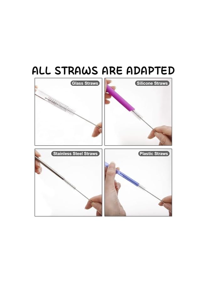 promass 13 Pcs Bottle Cleaning Brushes, Nylon Tube Brush Set with Hook, Kettle Spout Brush, Straw Brush, Coffee Pot Brush, clean Keyboard and Other Hard to Access Corners (White) - Image 5