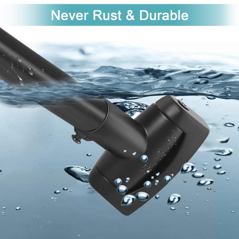 YNL Curved Shower Curtain Rod 35-82In(2.9-6.8Ft), Matte Black Rounded Rustproof Shower Rod for Bathroom Bathtub, Adjustable Arched Shower Rod, Never Rust|Extra Space|Non-Slip|Expandable|Need to Drill - Image 4