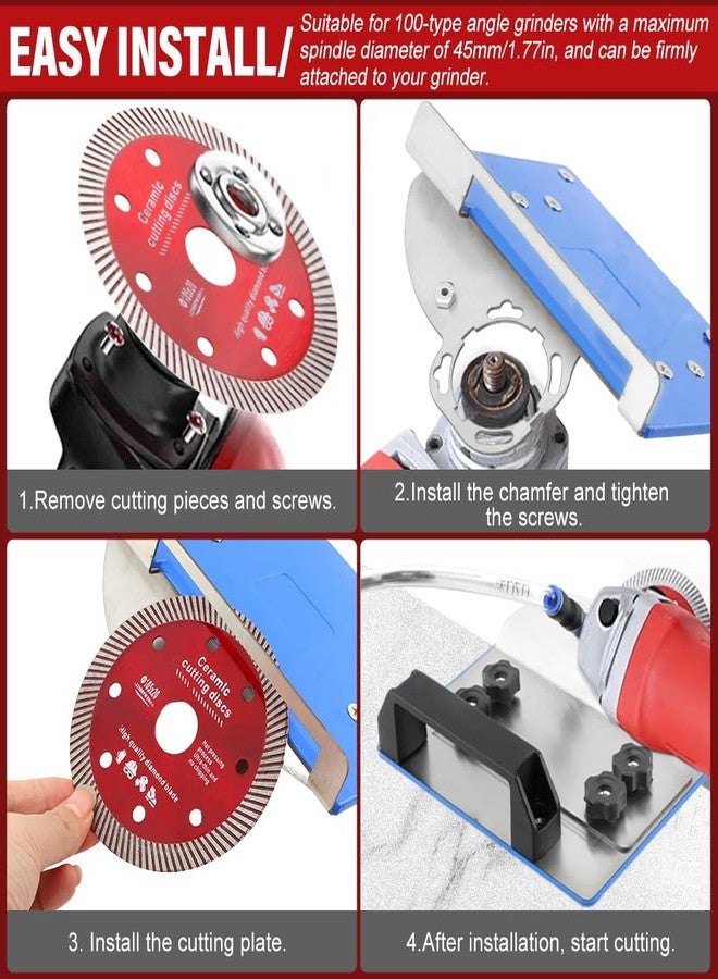 PUXING 45 Degree Tile chamfering Tool Angle Grinder Stand for 45° Tile Cutting 100-Type Universal 45 Degree Tile Chamfering Stand Type Angle Grinder(COLOR:As shown) - Image 4