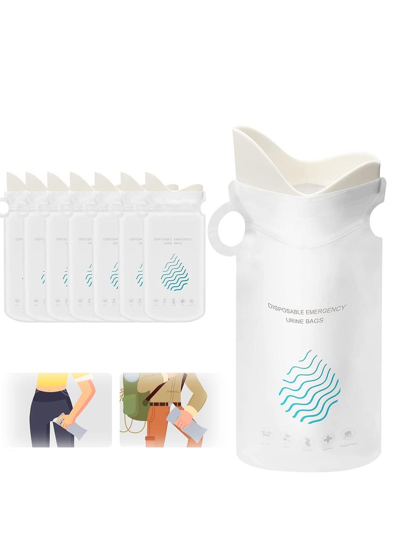 SOLARAE Emergency Disposable Bags 700ML Camping Pee Unisex Vomit for Travel Traffic Jam Portable Toilet for Men Women Kids 8 Packs - Image 1