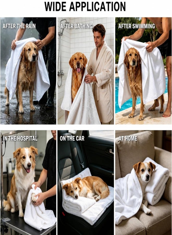 HAOYEGUOJI 2 Pcs Microfiber Dog Towels for Drying Dogs Large, 55 X 27 Inch (purple) - Image 4