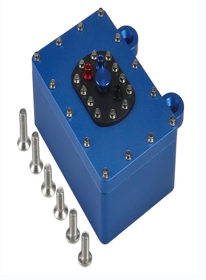 YSKMLOLP RC Crawler Cell Box, CNC Aluminum Alloy 1:10 Scale Fuel Cell Receiver Box for 1/8 1/10 RC Rigs Crawler Capra RR10 SCX10 PRO VS4-10 TRX4 TRX6 TF2 D90 CC02(Blue) - Image 5