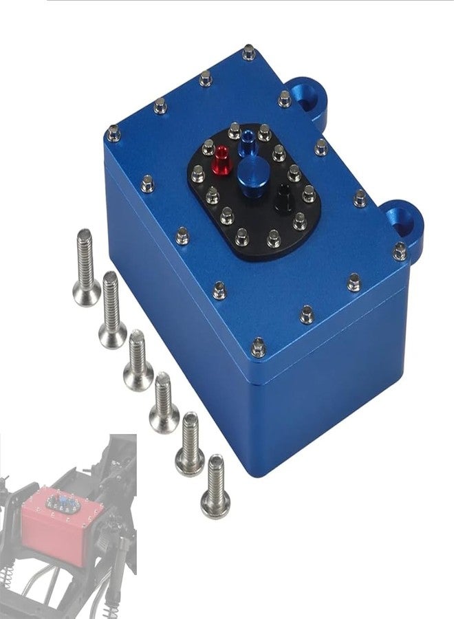YSKMLOLP RC Crawler Cell Box, CNC Aluminum Alloy 1:10 Scale Fuel Cell Receiver Box for 1/8 1/10 RC Rigs Crawler Capra RR10 SCX10 PRO VS4-10 TRX4 TRX6 TF2 D90 CC02(Blue) - Image 1