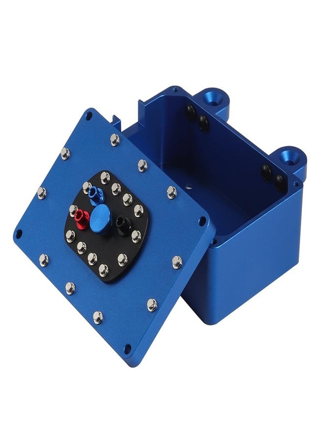 YSKMLOLP RC Crawler Cell Box, CNC Aluminum Alloy 1:10 Scale Fuel Cell Receiver Box for 1/8 1/10 RC Rigs Crawler Capra RR10 SCX10 PRO VS4-10 TRX4 TRX6 TF2 D90 CC02(Blue) - Image 4