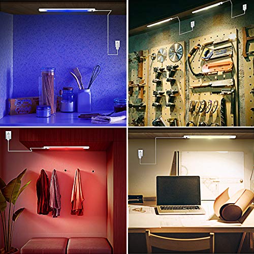 LUXSWAY LED Color Light Bar with Battery Operated,Dimmable Night Lighting, Stick On Light Bar Mulit-Color Changing for Closet,Stair,Shelf, Under Cabinet,DIY Effect - Image 4