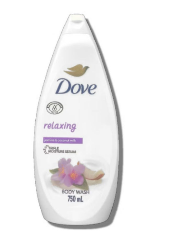 دوف غسول الجسم المريح بالياسمين وحليب جوز الهند 750 مل