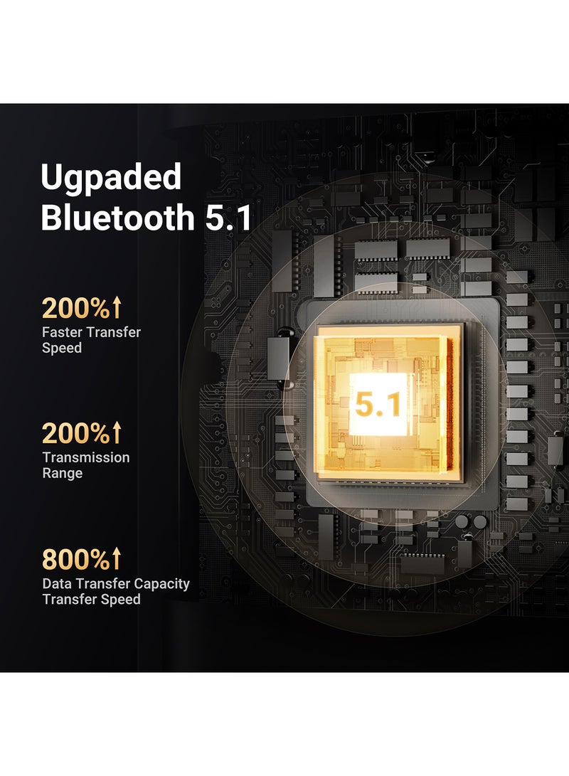 Ugreen Car Bluetooth Adapter 5.1 Transmitter Receiver 3.5mm AUX Wireless Audio Transceiver Transmitter - Image 3