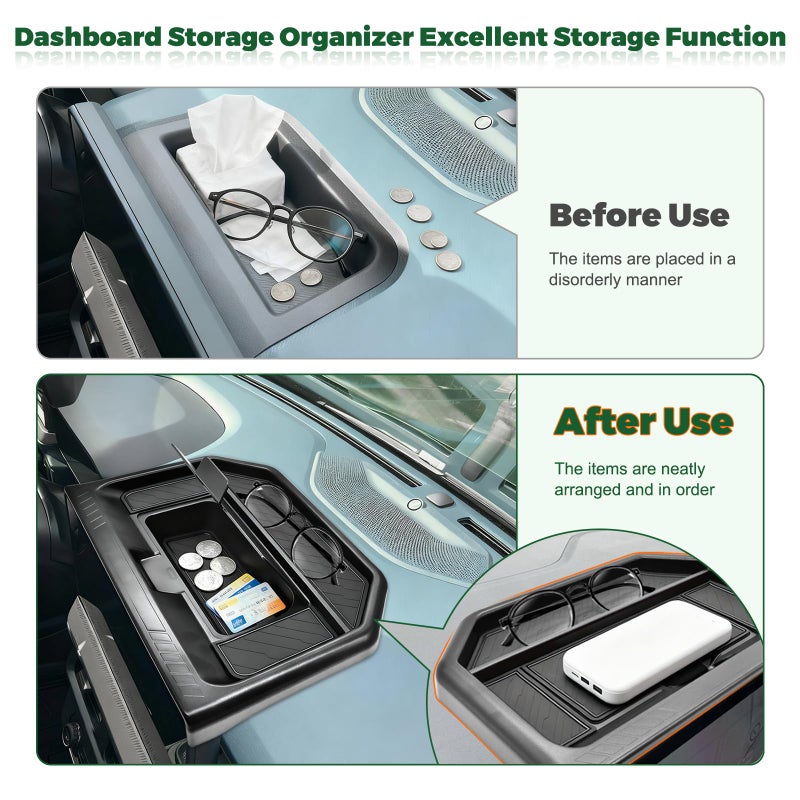 JLQP Dashboard Storage Organizer for Ford Maverick 2025 2026 Center Console Insert Tray with Magnetic Lid Hidden Panel Secret Compartment(Not fit 2022-2024 Maverick) - Image 4