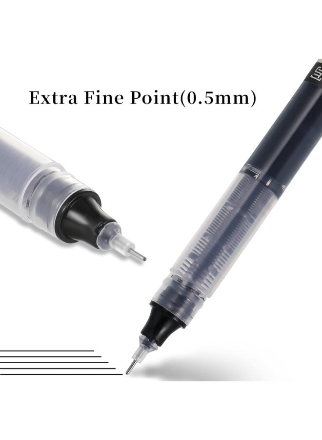 Gel Ink Pens 12 Pieces Black ,Quick-Drying Ink 0.5 mm Extra Fine Point Rollerball Pens for Writing, Drawing, Journaling - Image 1