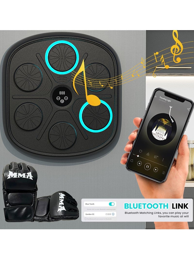 Rabos Music Boxing Machine for Adults and Kids, 2024 New Smart Bluetooth Boxing Machine with Boxing Gloves, Wall Mounted Music Boxing Target, Electronic Boxing Training Equipment for Home, Indoor and Gym - Image 4
