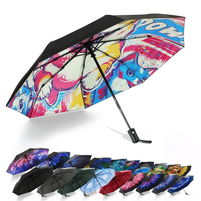 SY COMPACT Travel Umbrella Windproof Automatic Umbrellas Small Compact UV Sun Protection Factory Outlet Umbrella - Image 1