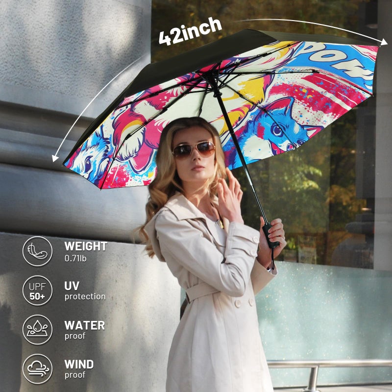 SY COMPACT Travel Umbrella Windproof Automatic Umbrellas Small Compact UV Sun Protection Factory Outlet Umbrella - Image 2