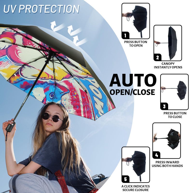 SY COMPACT Travel Umbrella Windproof Automatic Umbrellas Small Compact UV Sun Protection Factory Outlet Umbrella - Image 5