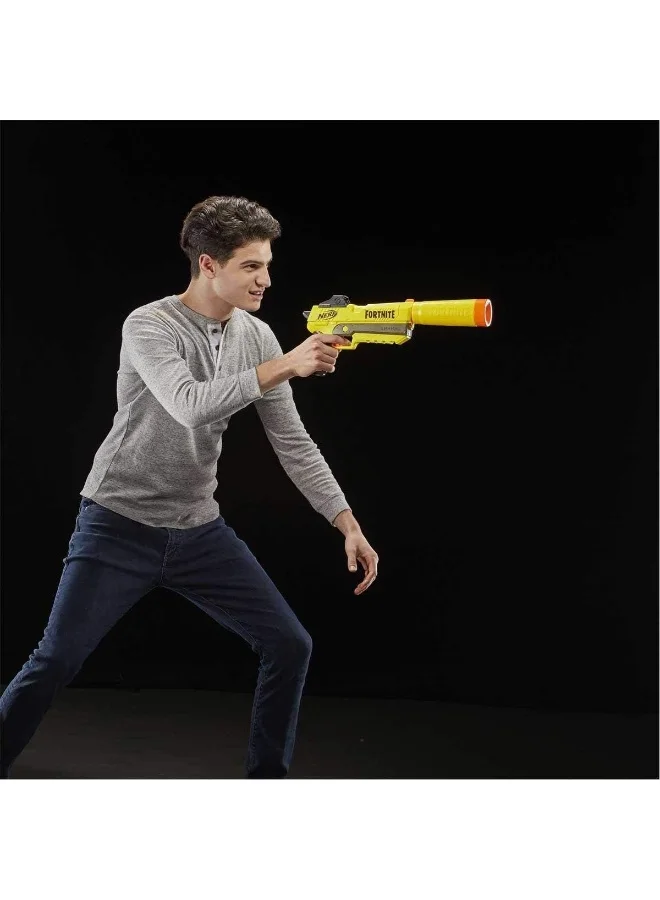 NERF Fortnite SP-L Nerf Elite Dart Blaster with Detachable Barrel and 6 Official Nerf Fortnite Elite Darts