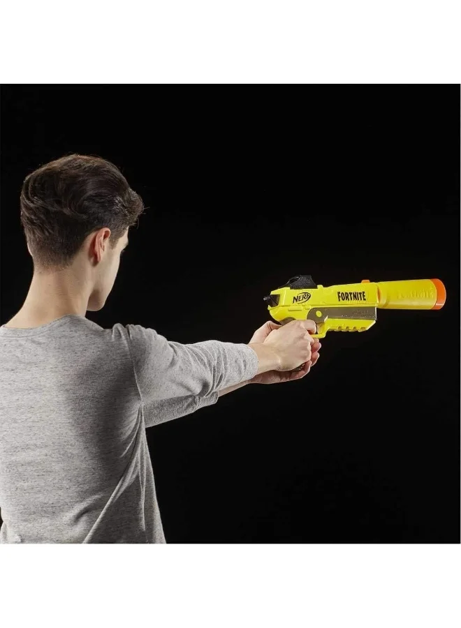 NERF Fortnite SP-L Nerf Elite Dart Blaster with Detachable Barrel and 6 Official Nerf Fortnite Elite Darts