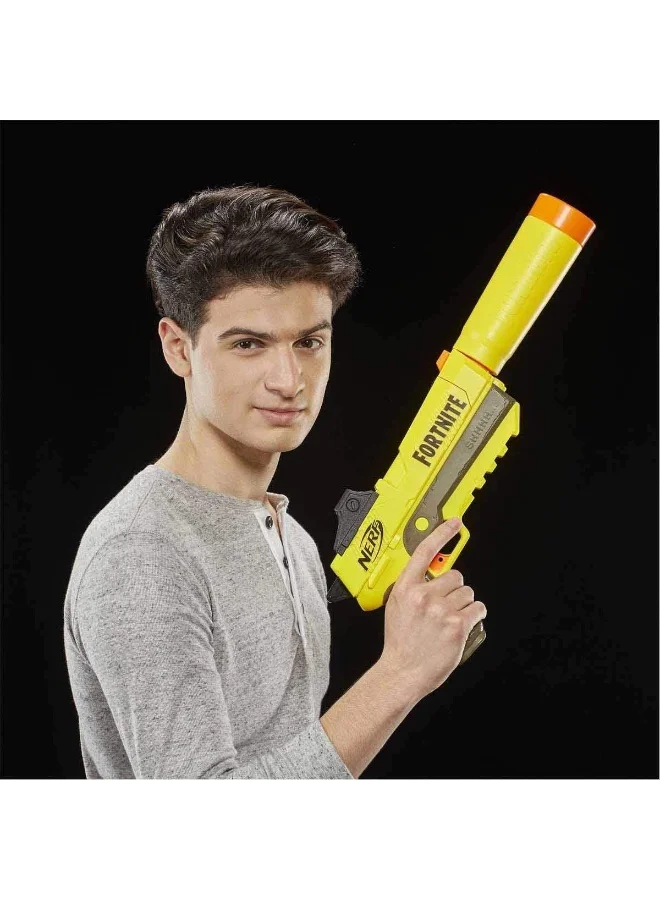 NERF Fortnite SP-L Nerf Elite Dart Blaster with Detachable Barrel and 6 Official Nerf Fortnite Elite Darts